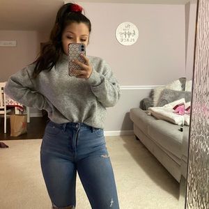 Cute grey turtleneck sweater